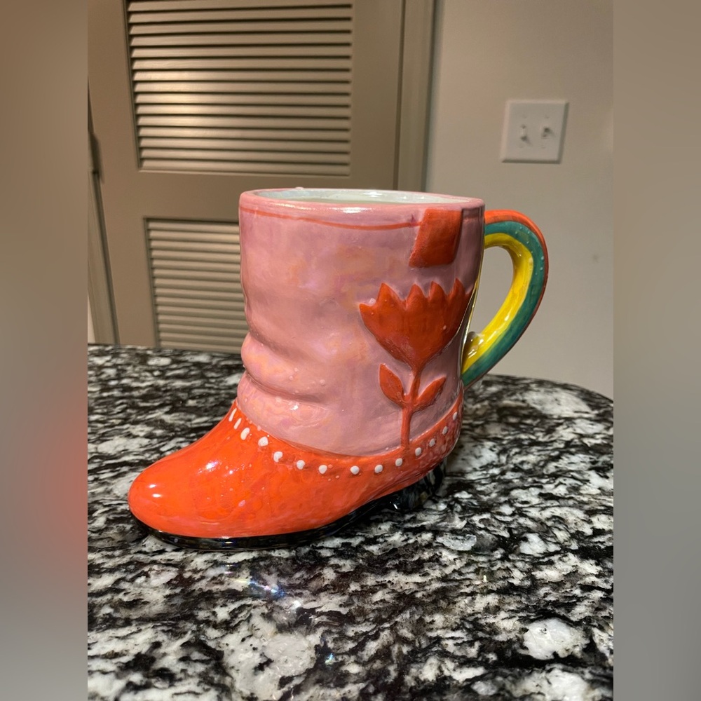 Colorful Boot-Shaped Ceramic Mug